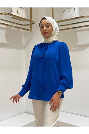 بلوز سرمه ای زنانه ساده NPRIVE - کد 855481026