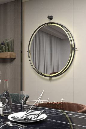 آینه مشکی فلزی ASA KONSEPT - کد 812960515
