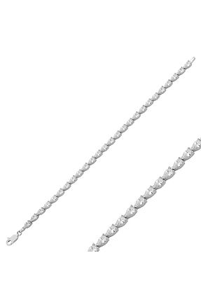 دستبند نقره سفید زنانه 925 عیار BARIŞ TAKI - کد 858846376