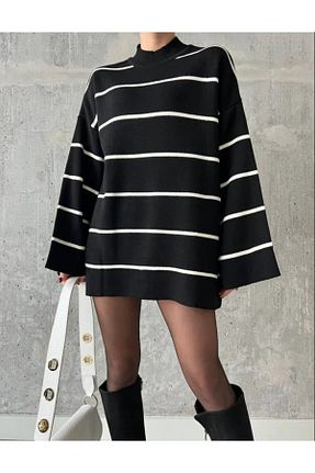 پلیور مشکی زنانه اورسایز Dier Moda - کد 806528170