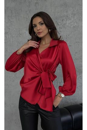 بلوز قرمز زنانه ساده OVAO - کد 832335660