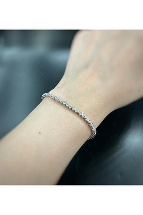 دستبند نقره طوسی زنانه 925 عیار Metay Silver - کد 849996098