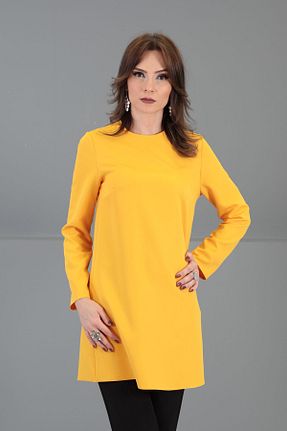 تونیک حجاب زرد زنانه ویسکون ÖNDER ÖZSOY - کد 465328074