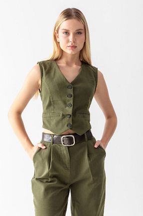 ست بالاتنه و پائین تنه خاکی زنانه بافتنی MONETA ANİTA - کد 858632884