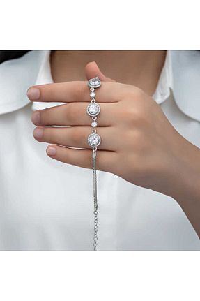 دستبند نقره رنگی زنانه 925 عیار Amazex Store - کد 858970669