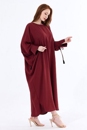 کافتان و کیمونو حجاب زرشکی زنانه ویسکون Sense - کد 832023954