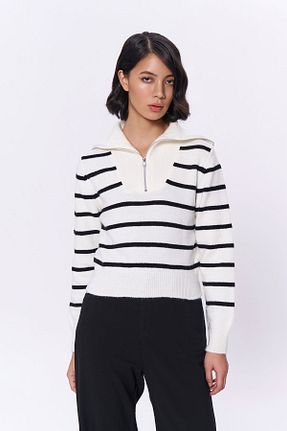 پلیور مشکی زنانه Fitted Quzu - کد 857595494