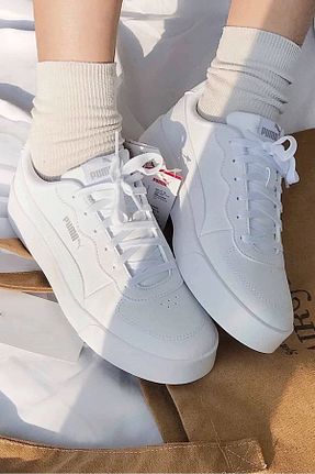 کفش اسنیکر سفید زنانه بند دار Puma - کد 809422103