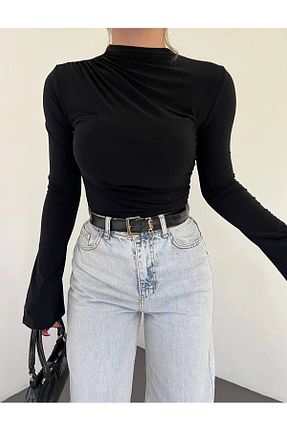 بلوز مشکی زنانه ساده LUXE LANE - کد 855770009