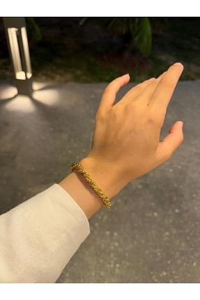 دستبند استیل (فولاد) طلائی زنانه استیل (فولاد) Aksesuar - کد 854971454