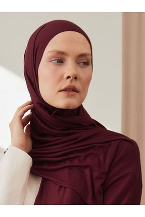 روسری زرشکی پنبه پلی استر Femple Modest - کد 838256856