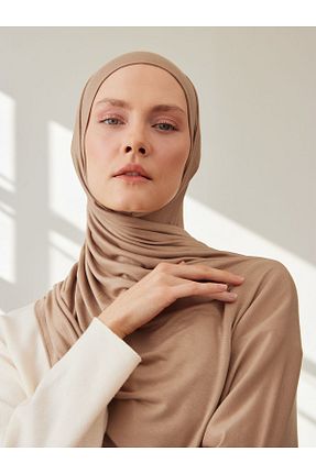 روسری طوسی پنبه پلی استر Femple Modest - کد 835917093