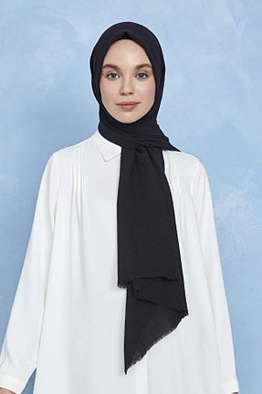 شال مشکی زنانه پنبه ای KALİLA - کد 75008401
