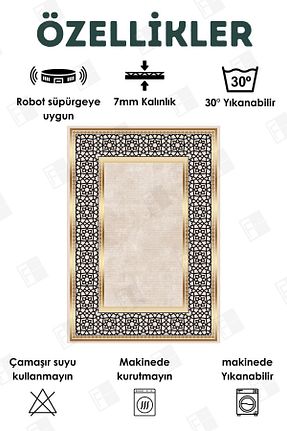 فرش قهوه ای زیره ضد لغزش Bir Aksesuar - کد 790772359