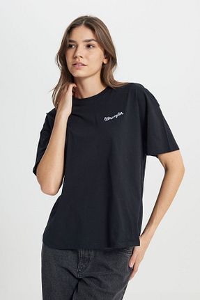 تیشرت مشکی زنانه یقه دوچرخه Wrangler - کد 859130607