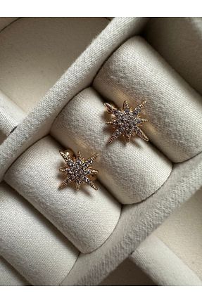 گوشواره غضروفی جواهر طلائی زنانه روکش طلا ringbox - کد 705555671