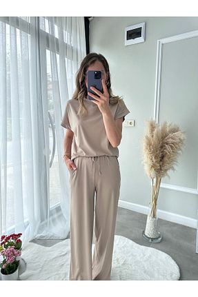 ست بالاتنه و پائین تنه آبی زنانه بافتنی Butik - کد 847784737