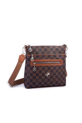 کیف پستچی قهوه ای زنانه چرم مصنوعی Nas Bag - کد 790253471