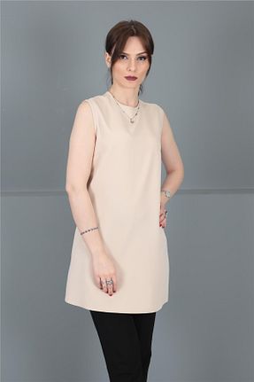 تونیک حجاب قهوه ای زنانه مخلوط پلی استر ÖNDER ÖZSOY - کد 465158160