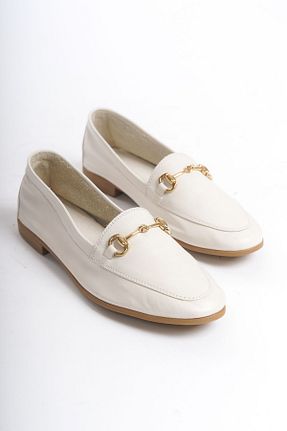 بابت سفید زنانه چرم خالص RedShoes - کد 858951481