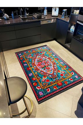 فرش رنگی قابل شستشو Rugs Modern Halı - کد 858994309