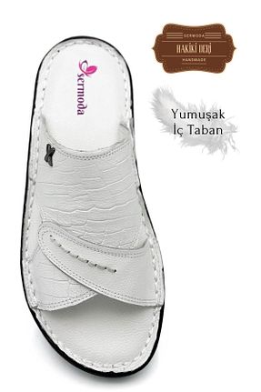 دمپائی طوسی مردانه چرم خالص sermoda - کد 847650161