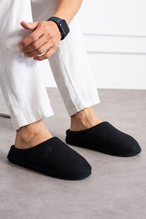 دمپائی خانگی مشکی مردانه پارچه ای NOVİNS - کد 855631523