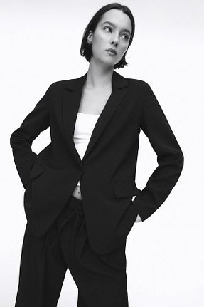 کت مشکی زنانه Blazer Pull & Bear - کد 853448043