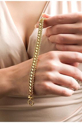 دستبند طلا زرد زنانه 14 عیار Dores Gold - کد 286290043
