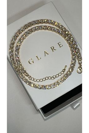 گردنبند استیل ( فولاد ) طلائی زنانه استیل ضد زنگ GLARE JEWELRY - کد 773396306