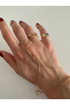 شاهمران جواهر طلائی زنانه روکش طلا ringbox - کد 679376035