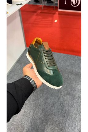 کفش کژوال سبز مردانه چرم خالص PESTEGROSHOES - کد 859089770