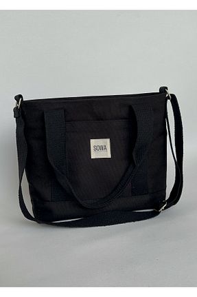 کیف دوشی مشکی زنانه پارچه ای Sowa Collection - کد 693054680