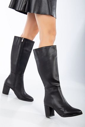 چکمه مشکی زنانه لیکرا moun shoes - کد 852974215