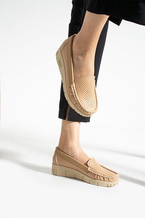 کفش کژوال بژ زنانه چرم مصنوعی HKM shoes - کد 808202794