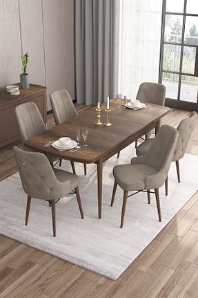 ست میز آشپزخانه قهوه ای MDF Canisa Concept - کد 193348490