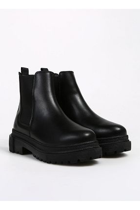 بوت / نیم بوت مشکی زنانه پاشنه تخت Fabrika - کد 779666242