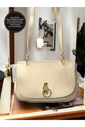 کیف دوشی بژ زنانه چرم مصنوعی MAJESTY NORTH - کد 858918311