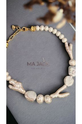 گردنبند مروارید سفید مروارید فرهنگی Majalis Jewelry - کد 858786460
