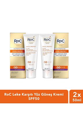 کرم ضد آفتاب صورت SPF 50 + Roc - کد 778168064