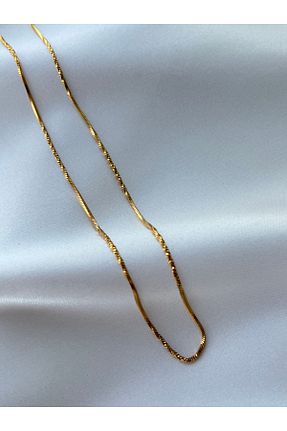 گردنبند استیل ( فولاد ) طلائی زنانه استیل ضد زنگ ilk ve tek - کد 858953910