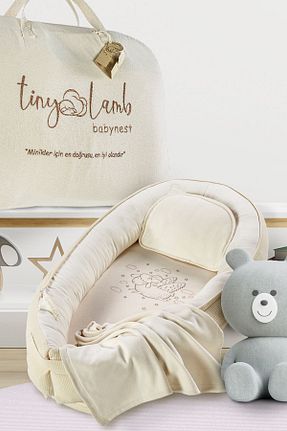 ست لحاف و روکش لحاف و روکش بالش کودک و نوزاد سفید پنبه ای tinylamb - کد 69596314