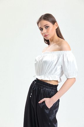 بلوز سفید زنانه ساده Sense - کد 665935666