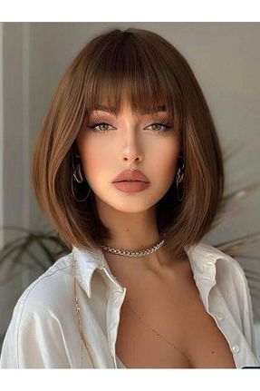 کلاه گیس قهوه ای زنانه AKOLİFE - کد 848353929