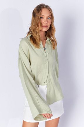 پیراهن سبز زنانه اورسایز EDITION WOMAN - کد 822859106