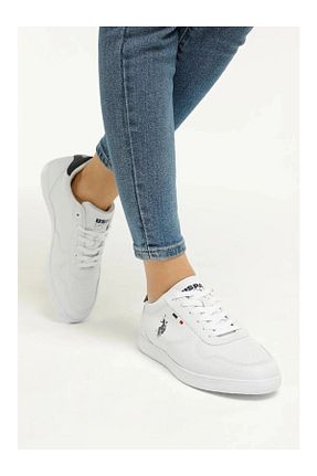 کفش اسنیکر سفید زنانه بند دار U.S. Polo Assn. - کد 648380755