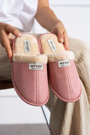 دمپائی خانگی صورتی زنانه پارچه ای NOVİNS - کد 858973661
