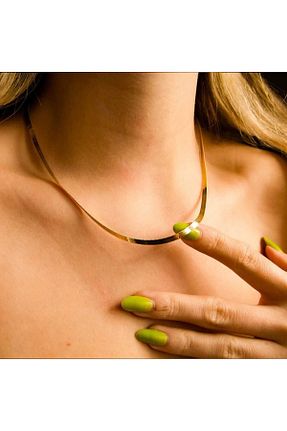 گردنبند نقره زرد زنانه 925 عیار Silver Self - کد 859003841