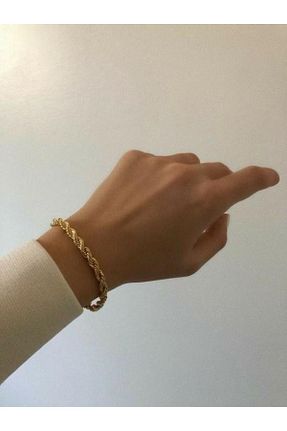 دستبند استیل (فولاد) طلائی زنانه استیل ضد زنگ BORENO - کد 684353373