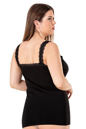رکابی سایز بزرگ مشکی زنانه سایز بزرگ ÖZKAN underwear - کد 746624728